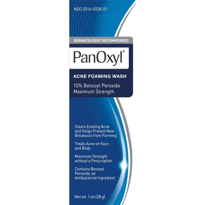 PanOxyl 10% Benzoyl Peroxide Acne Foaming Wash - 1oz