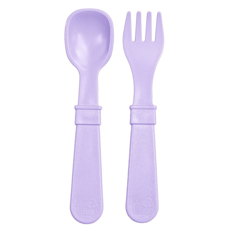 Re-Play 2pc Toddler Utensil Pair - Lavender
