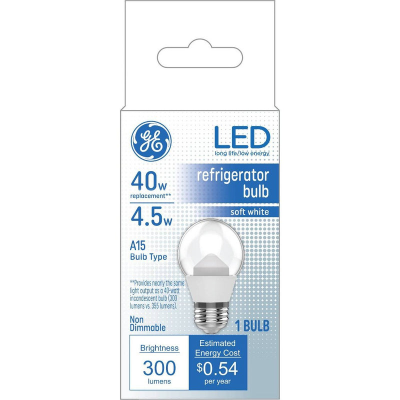 GE 40W A15 LED Appliance Light Bulbs Soft White
