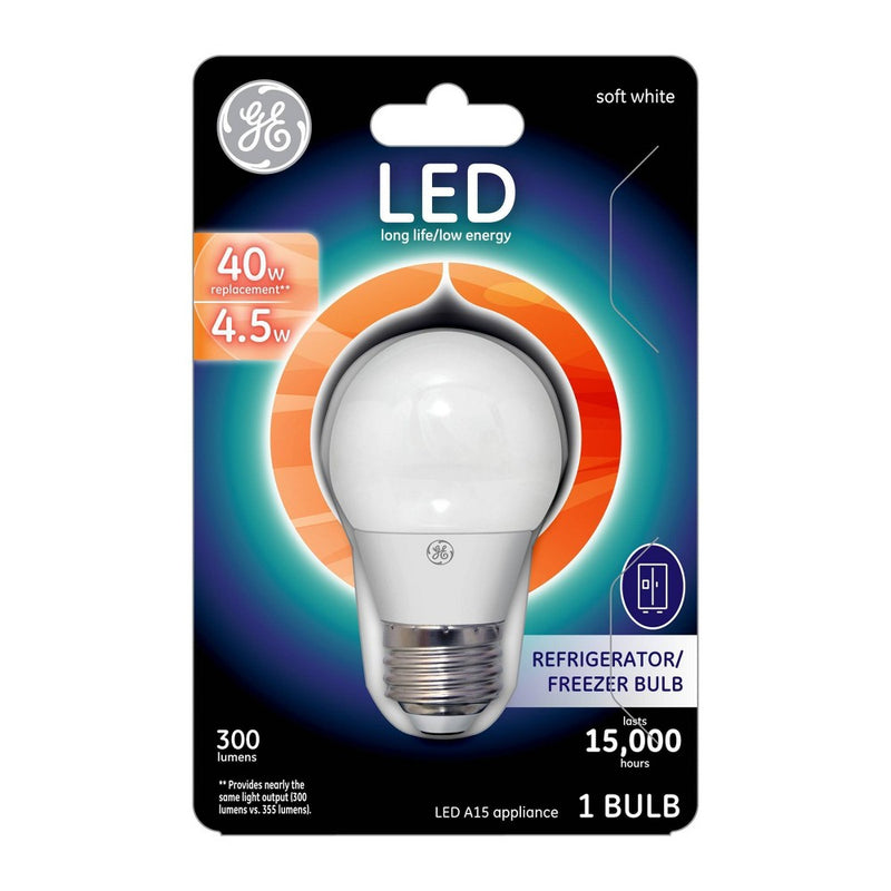 GE 40W A15 LED Appliance Light Bulbs Soft White