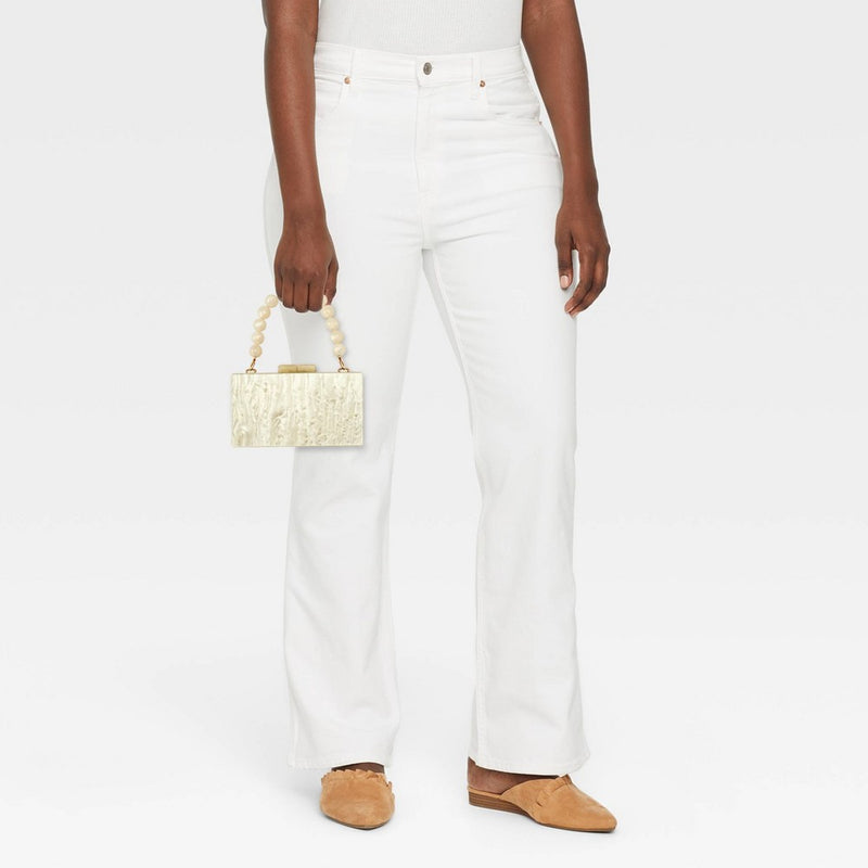 Pearlized Minaudiere Clutch - A New Day Cream