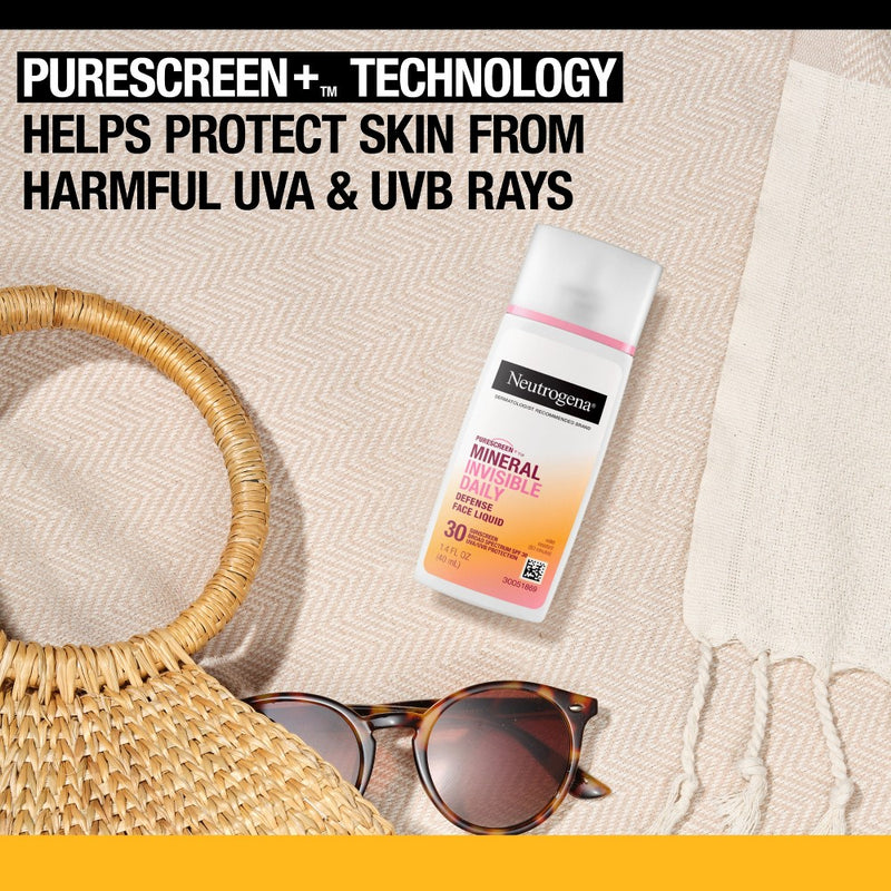 Neutrogena Invisible Daily Defense Mineral Face Sunscreen - SPF30 -EXP: