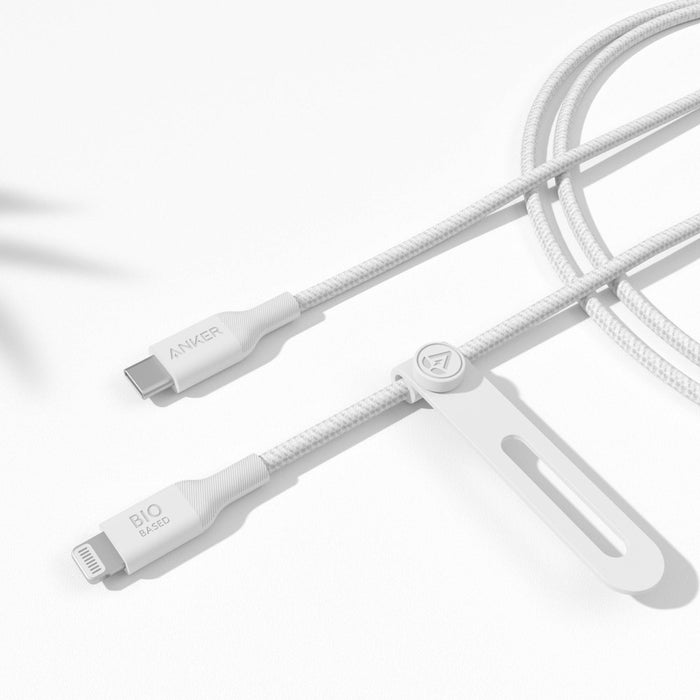 Anker 6' Bio-Braided Lightning to USB-C ECO Friendly Fast Charging Cable - White