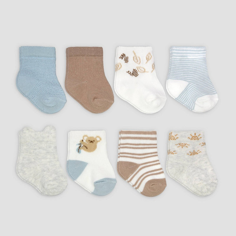 Carter's Just One You Baby Girls' Crew B 8pk Sunshine Socks - 3-12M