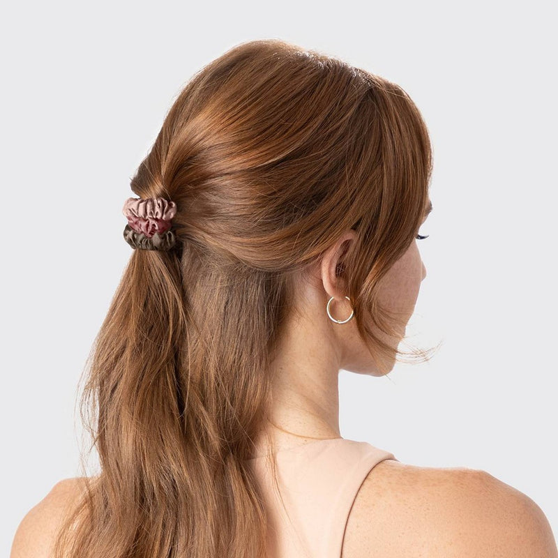 Kitsch Ultra Petite Satin Scrunchies - 6pk - Terracotta