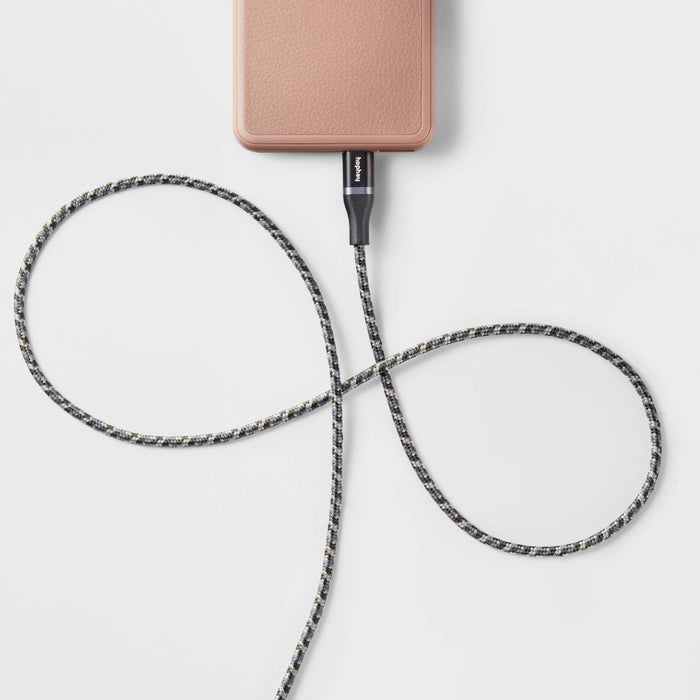 6' USB-C to USB-C Braided Cable - heyday Black