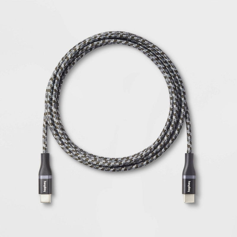 6' USB-C to USB-C Braided Cable - heyday Black