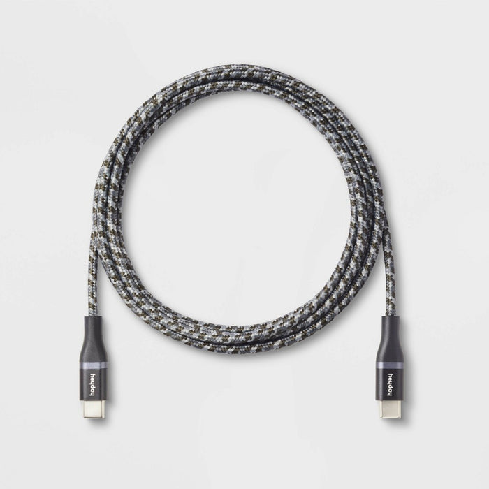 6' USB-C to USB-C Braided Cable - heyday Black