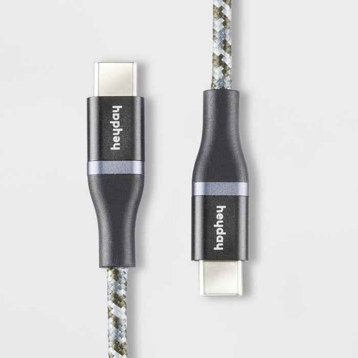 6' USB-C to USB-C Braided Cable - heyday Black