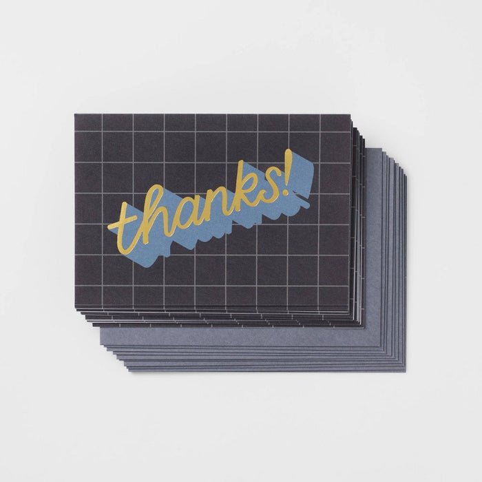 10ct Thanks! Grid Cards - Spritz