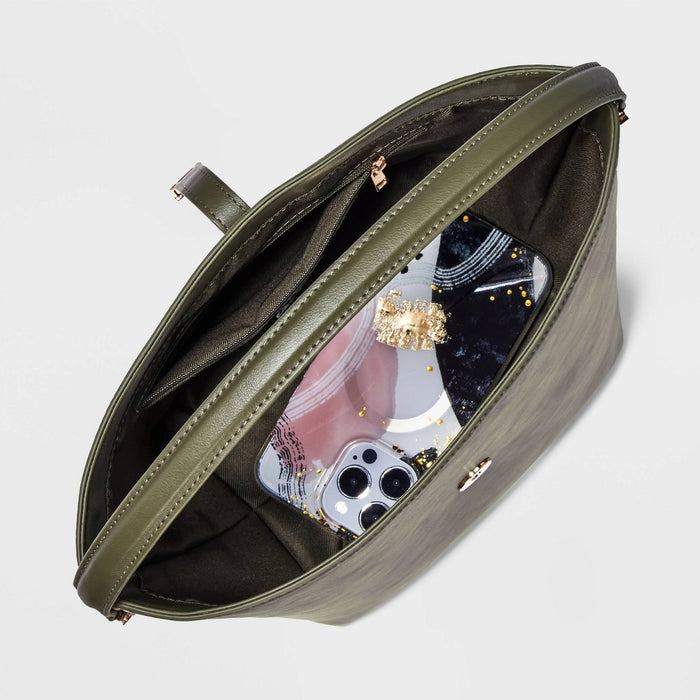 Bucket Crossbody Bag - A New Day Green