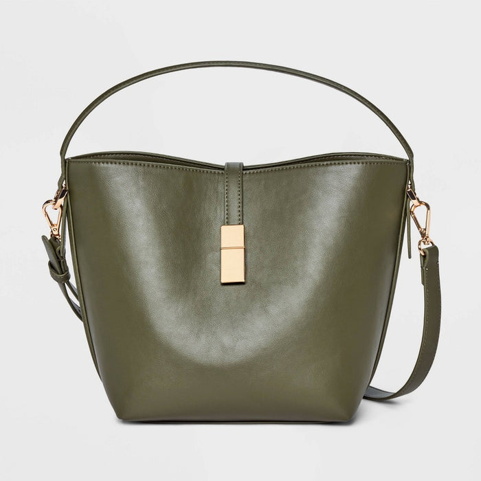 Bucket Crossbody Bag - A New Day Green