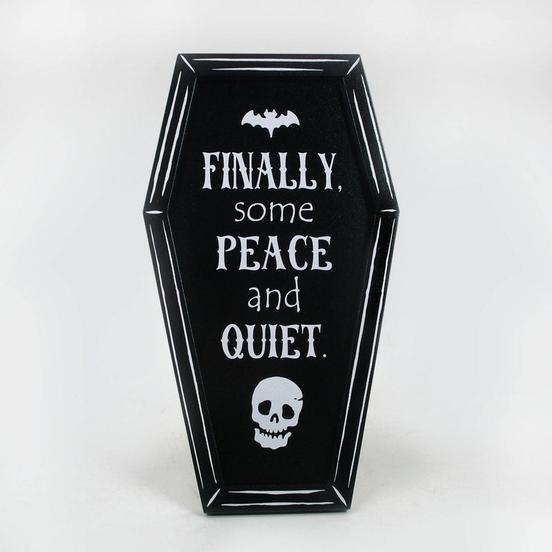 15" Coffin Halloween Decorative Prop Black - Bullseye's Playground