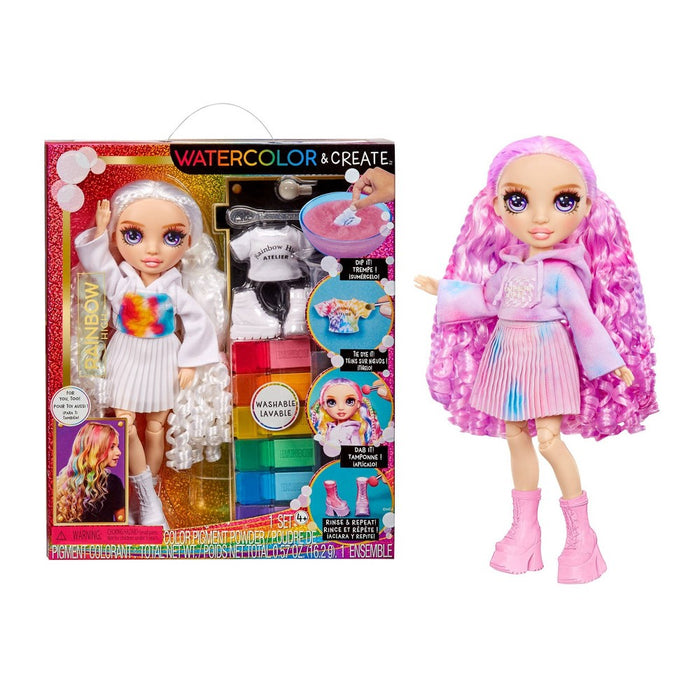 Rainbow High Watercolor & Create Fashion DIY Doll with Washable Watercolors