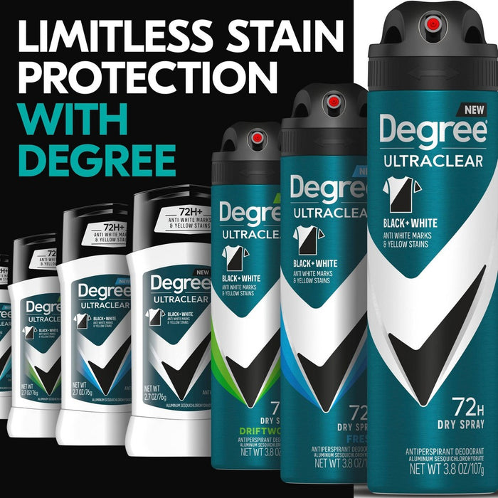 Degree Men Ultra Clear Black + White 48-Hour Antiperspirant & Deodorant Stick - 2.7oz