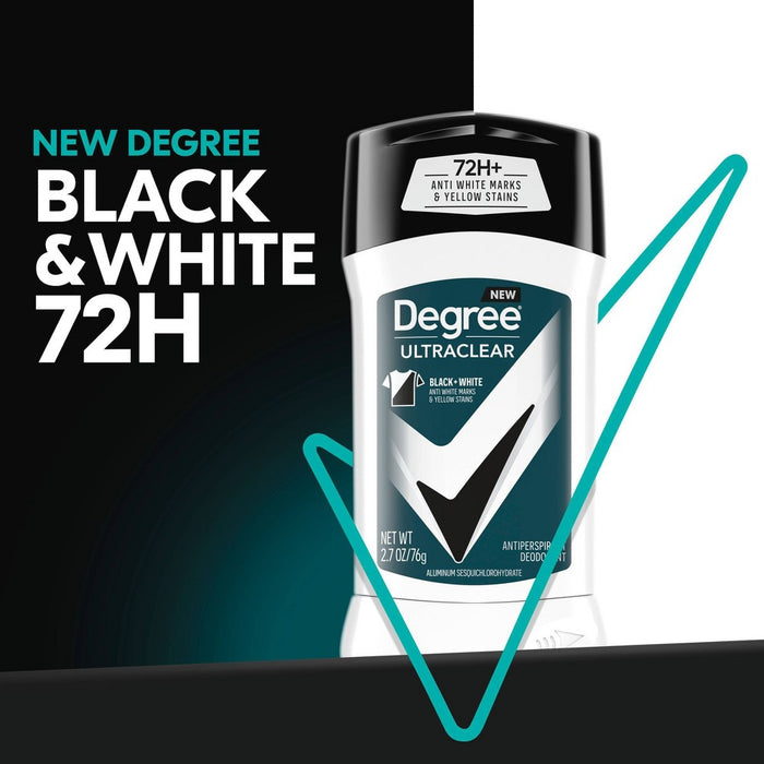 Degree Men Ultra Clear Black + White 48-Hour Antiperspirant & Deodorant Stick - 2.7oz