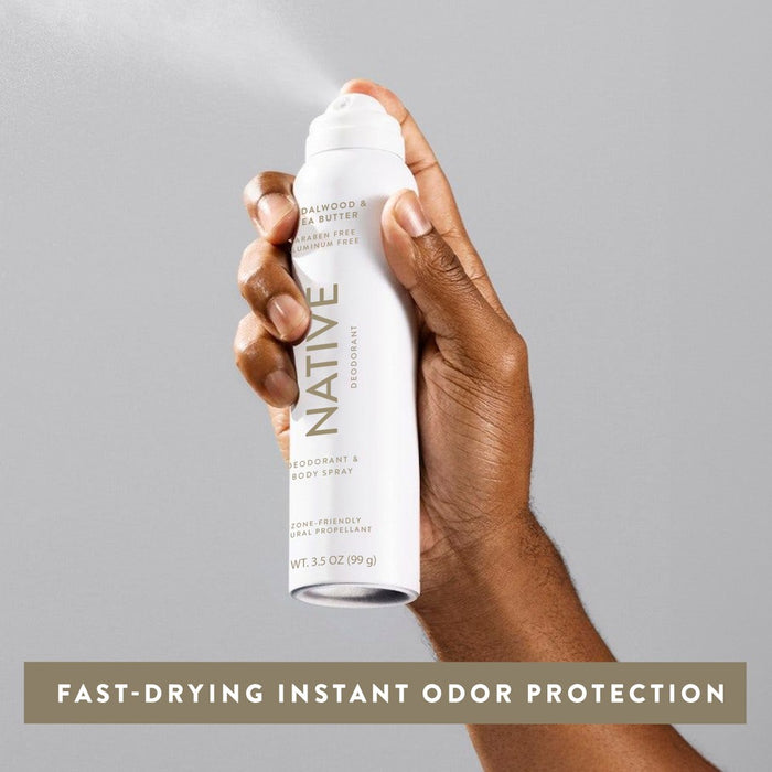 Native Deodorant & Body Spray - Sandalwood & Shea Butter - Aluminum Free - 3.5oz