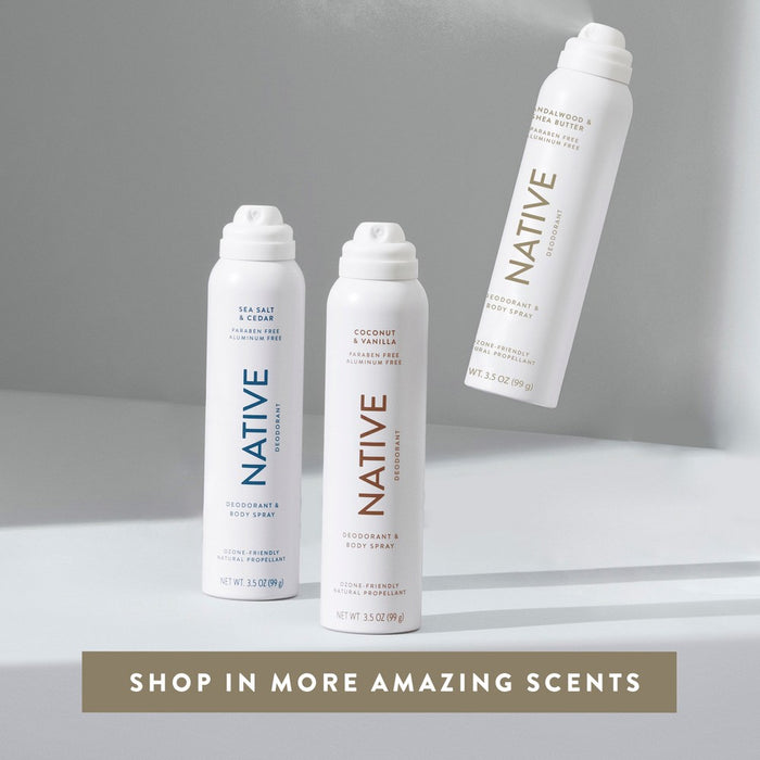 Native Deodorant & Body Spray - Sandalwood & Shea Butter - Aluminum Free - 3.5oz