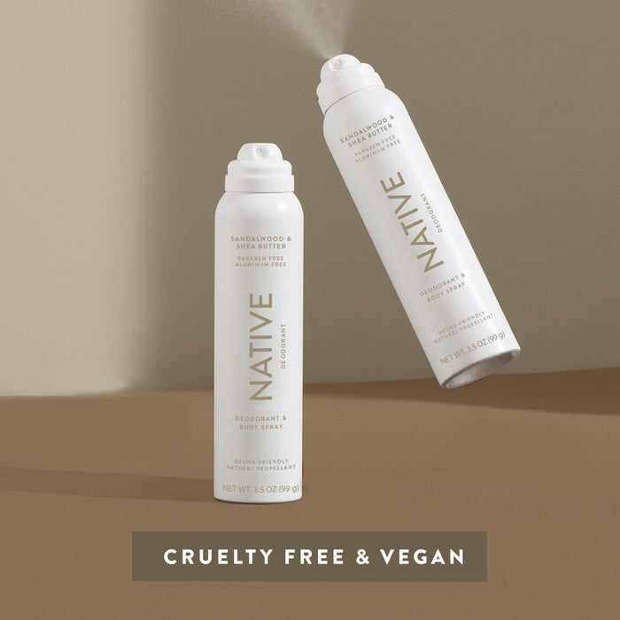 Native Deodorant & Body Spray - Sandalwood & Shea Butter - Aluminum Free - 3.5oz