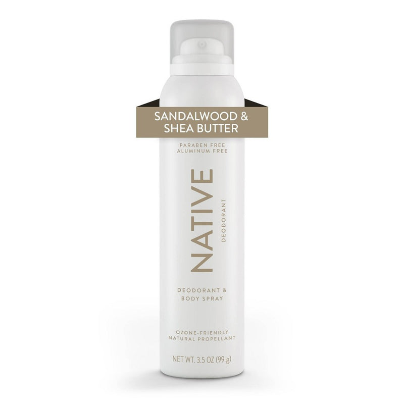 Native Deodorant & Body Spray - Sandalwood & Shea Butter - Aluminum Free - 3.5oz