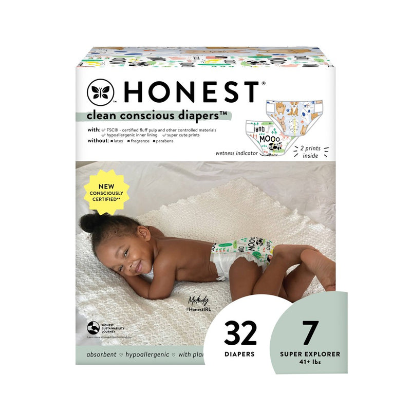 The Honest Company Disposable Diapers Club Pack - Size 7 - 32ct