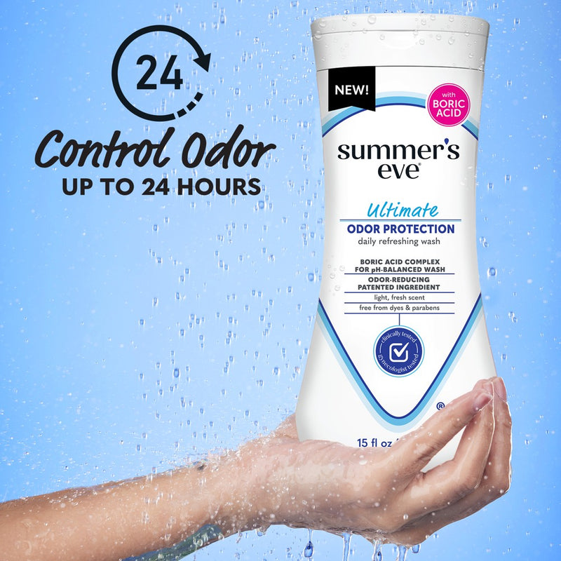 Summer's Eve Feminine Odor Relief with Boric Acid Wash - 15oz