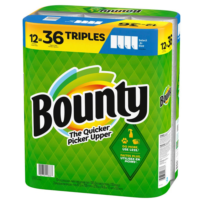 Bounty Select-A-Size Paper Towels - 12 Triple Rolls (LOCAL PICKUP ONLY)
