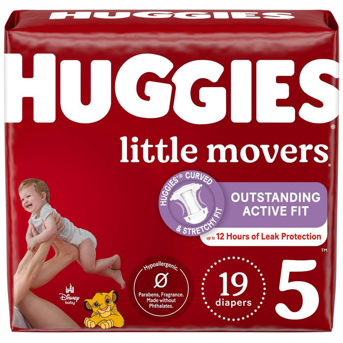Huggies Little Movers Baby Disposable Diapers - Size 5 - 19ct
