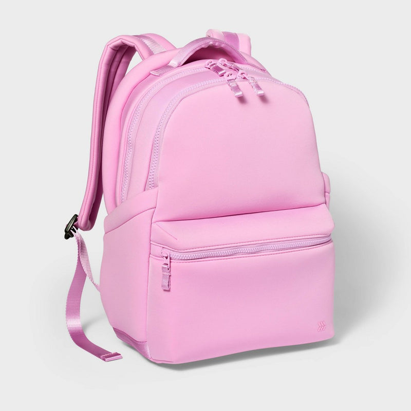 Faux Neoprene 17" Backpack Pink - All In Motion?