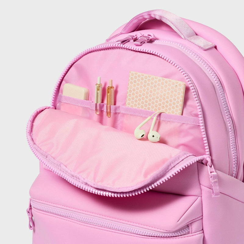Faux Neoprene 17" Backpack Pink - All In Motion?