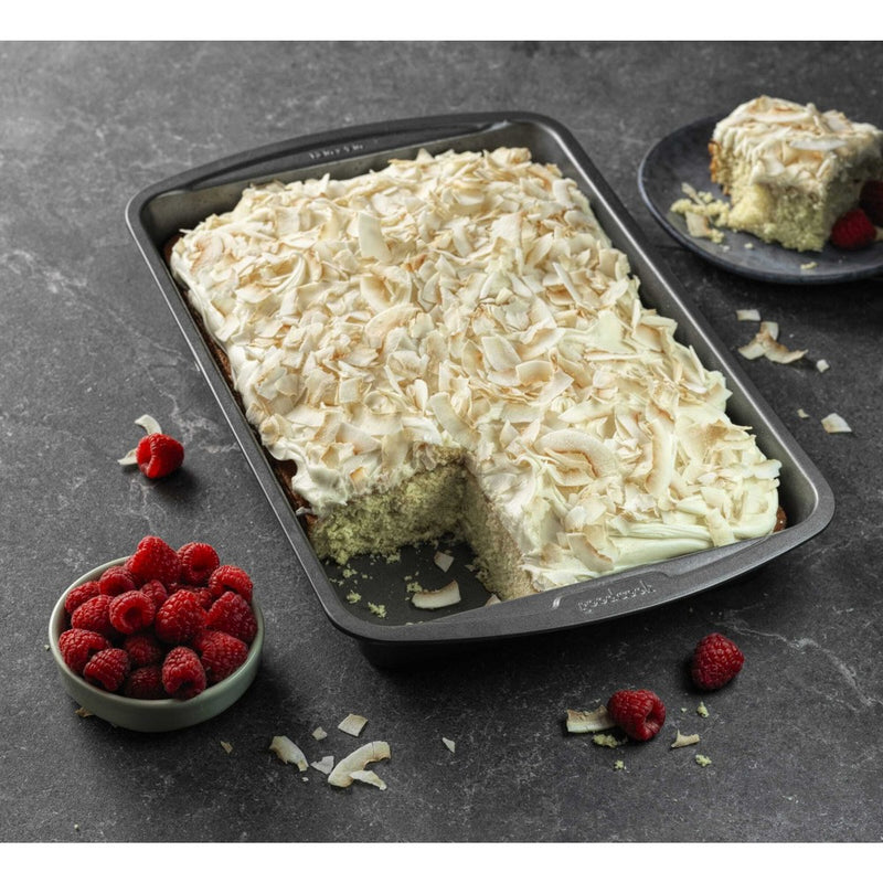 GoodCook 9"x13" Nonstick Steel Ready Rectangle Cake Pan Gray