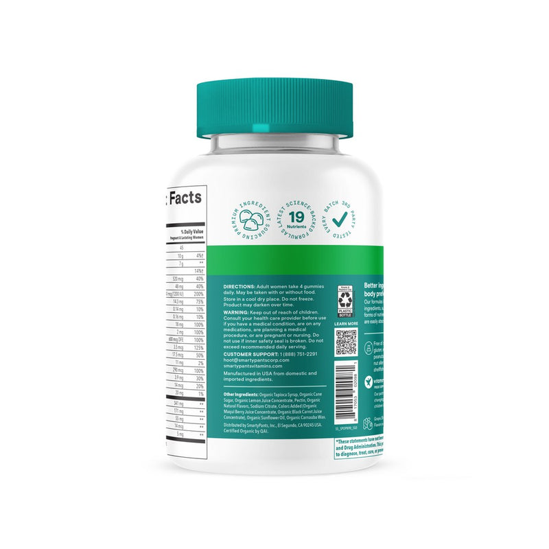SmartyPants Organic Prenatal Multi & Vegetarian Omega 3 & Folate Gummy Vitamins - 90 ct