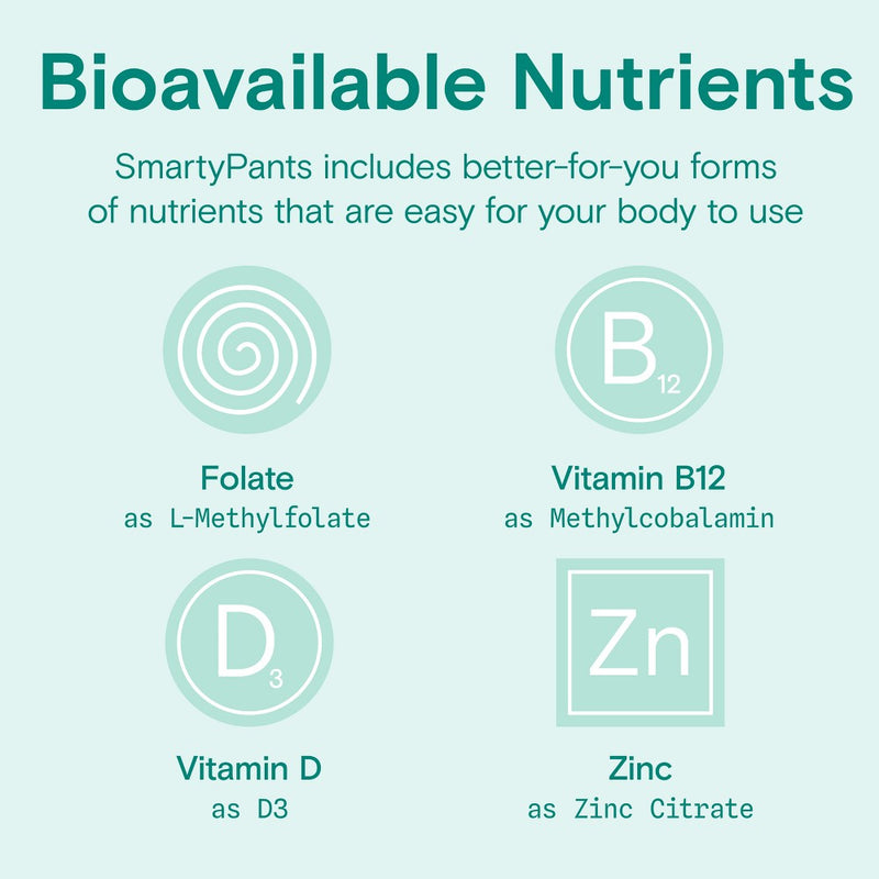 SmartyPants Organic Prenatal Multi & Vegetarian Omega 3 & Folate Gummy Vitamins - 90 ct