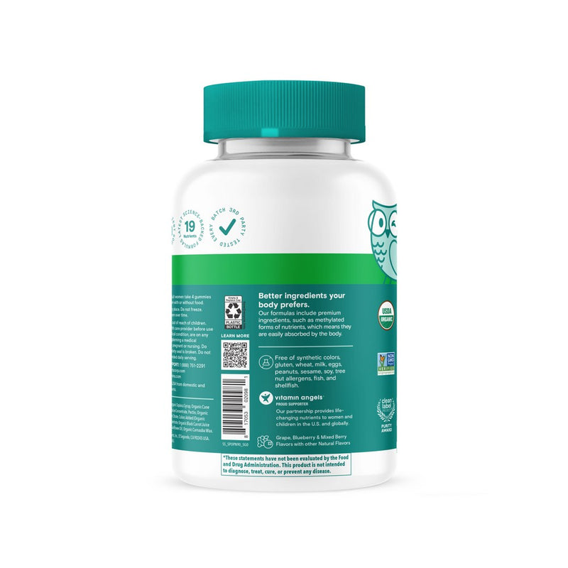 SmartyPants Organic Prenatal Multi & Vegetarian Omega 3 & Folate Gummy Vitamins - 90 ct