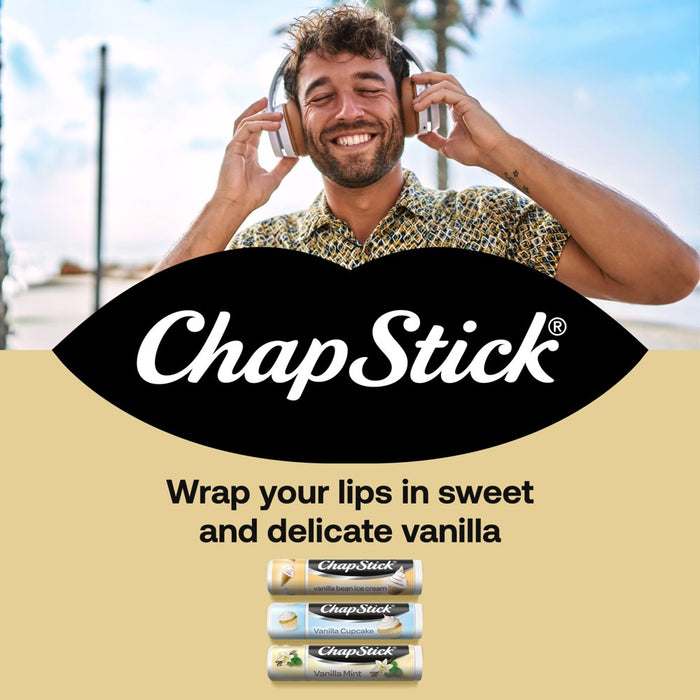 Chapstick Vanilla Favorites Lip Balm - Vanilla Mint, Vanilla Cupcake and Vanilla Bean Ice Cream Flavored - 0.15oz/3ct