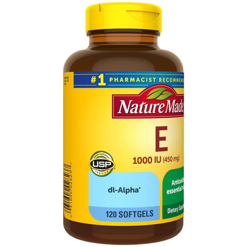 Nature Made Vitamin E 1000 IU (450 mg) dl-Alpha Softgels - 120ct