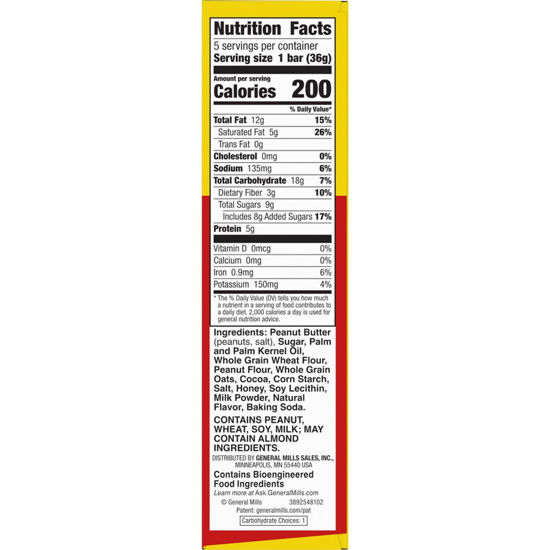 Nature Valley PB Chocolate Crispy Creamy Wafer Bar - 6.5oz/5ct