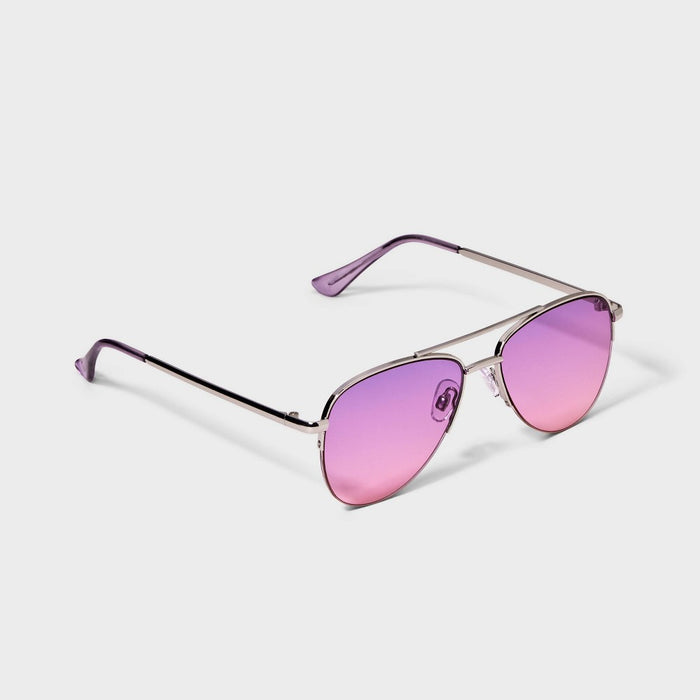 Girls' Metal Aviator Sunglasses - art class Purple