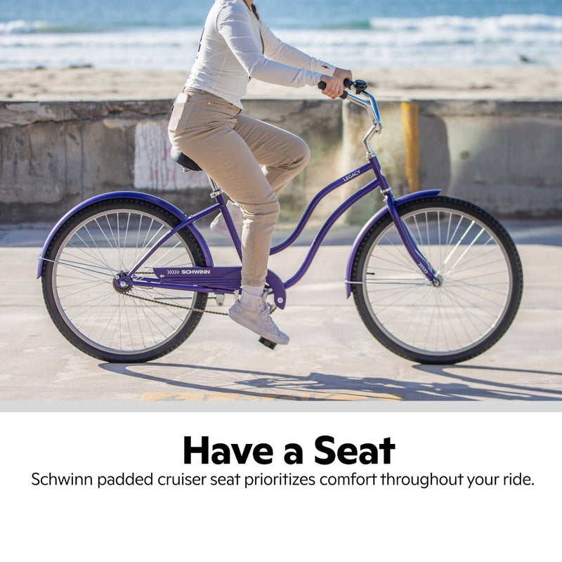 Schwinn Legacy Women's 26" Cruiser Bike - Purple (LOCAL PICKUP ONLY)