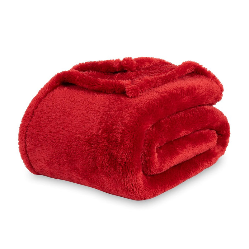 Berkshire Blanket Classic Extra-Fluffy™, King Size - RED (Chili), 90x108 Inches