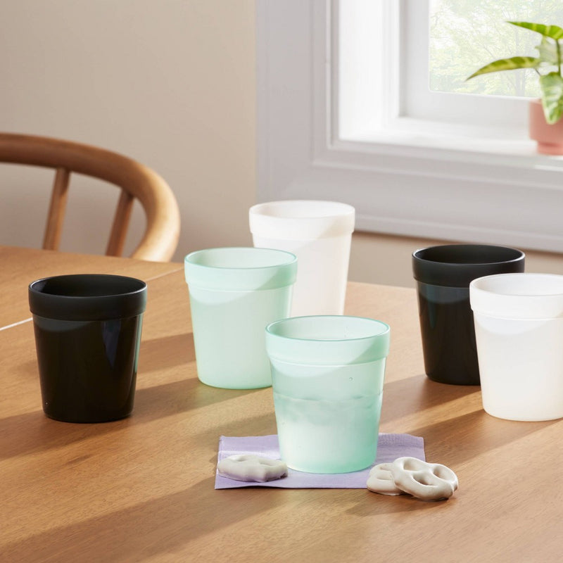 8oz 6pk Plastic Cool Colors Kids' Short Tumblers - Pillowfort
