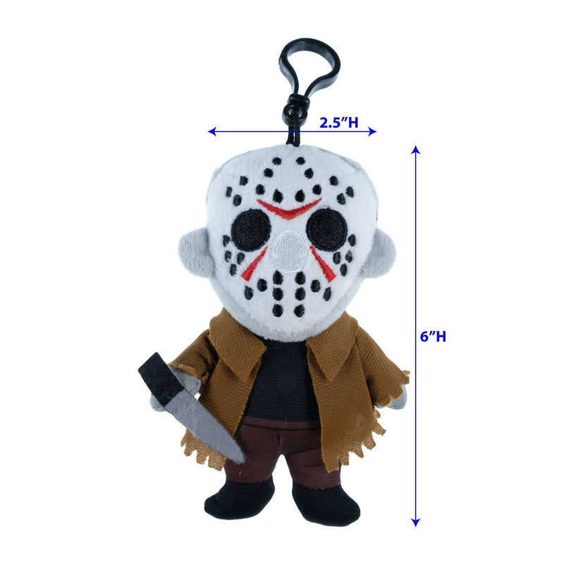 Warner Bros. 4" Friday The 13th Jason Vorhees Plush Halloween Decorative Clip