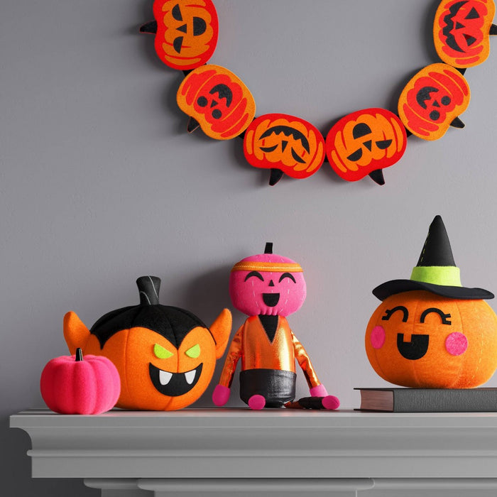 11" Felt Workout Pumpkin Halloween Decorative Figurine- Hyde & EEK! Boutique
