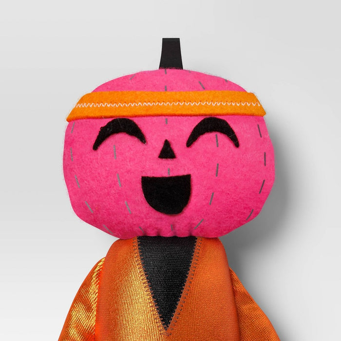 11" Felt Workout Pumpkin Halloween Decorative Figurine- Hyde & EEK! Boutique