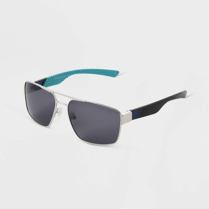 Men's Metal Aviator Sunglasses - All In Motion Silver