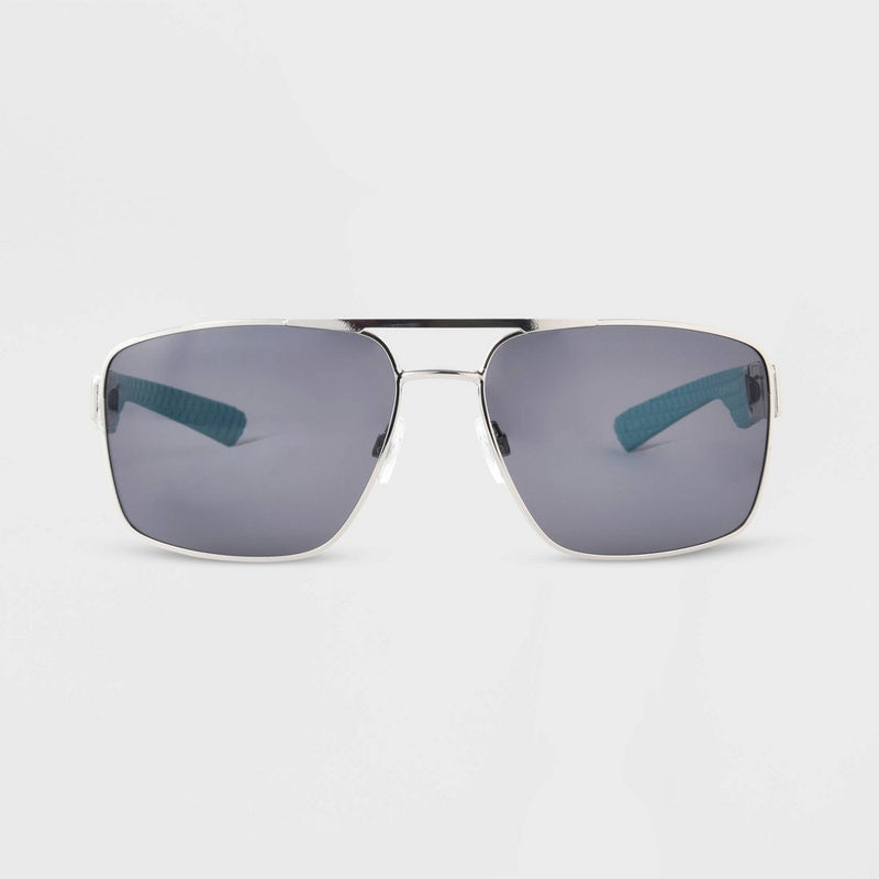 Men's Metal Aviator Sunglasses - All In Motion Silver