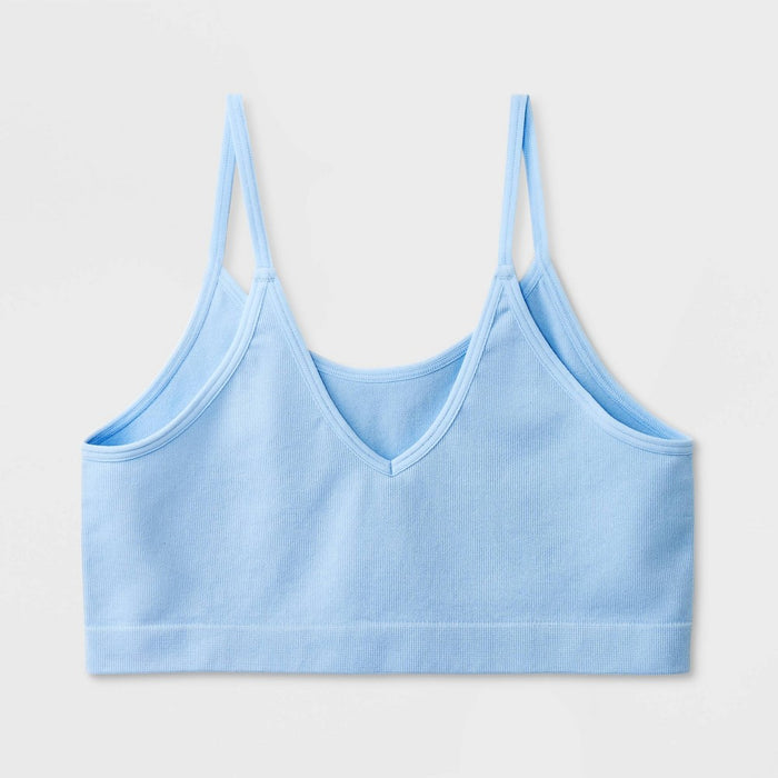 Girls' 2pk Seamless Cami Bra - art class Blue/White XL