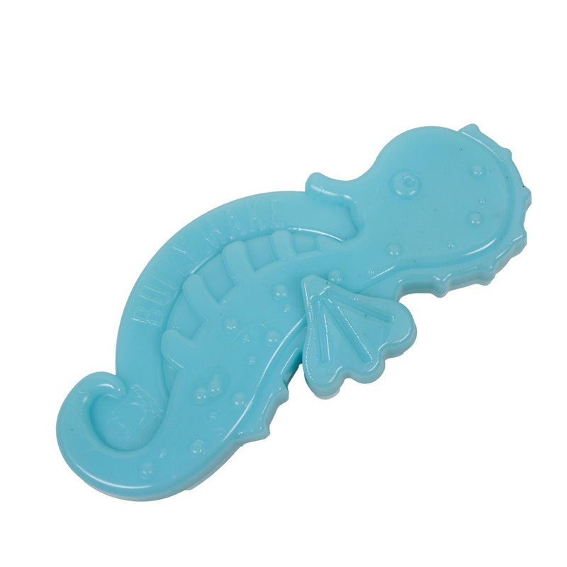 Bullymake Teal Seahorse with Peanut Butter Flavor Tough Chew Dog Toy