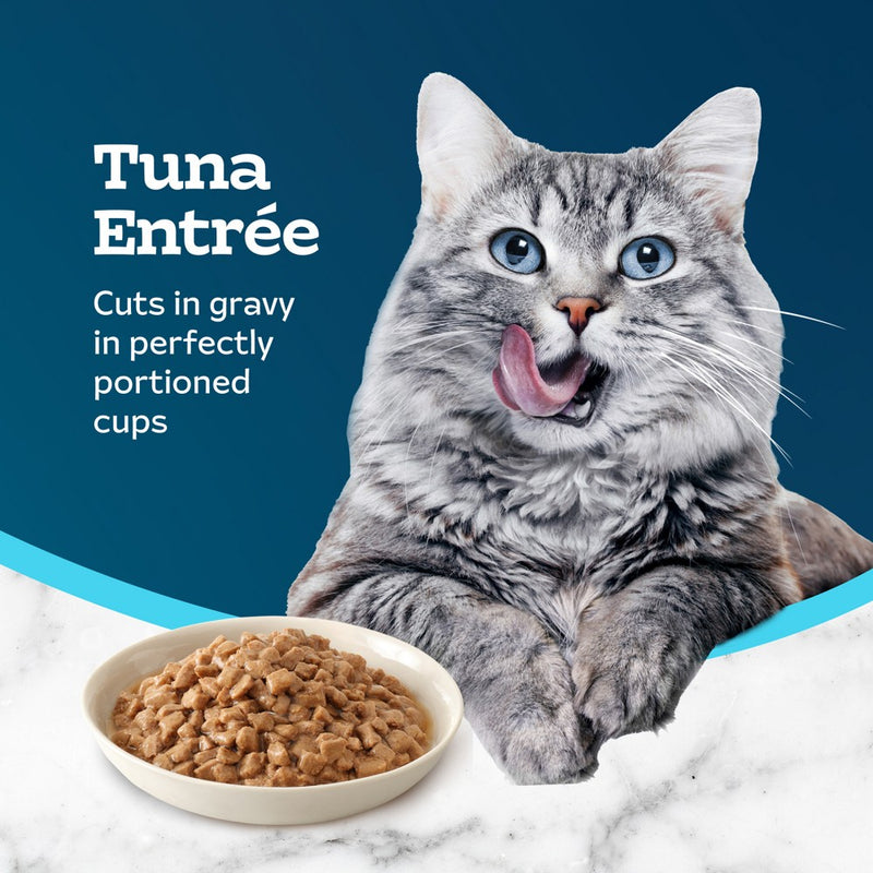 Blue Buffalo Tastefuls Savory Singles Adult Cuts In Gravy Wet Cat Food Tuna Entree Perfectly Portioned Cups - 2.6oz