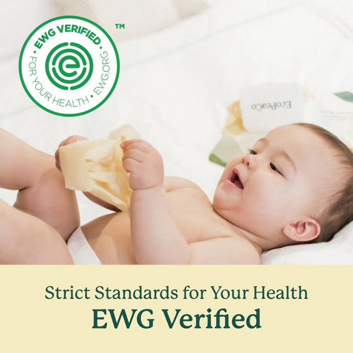 EcoPeaCo Unbleached Bamboo Baby Wipes for Sensitive Skin - 300ct/6pk
